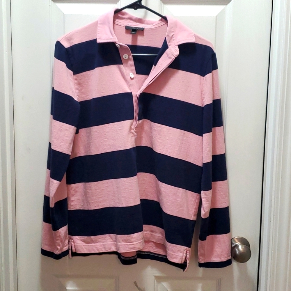 J.Crew rugby stripe polo